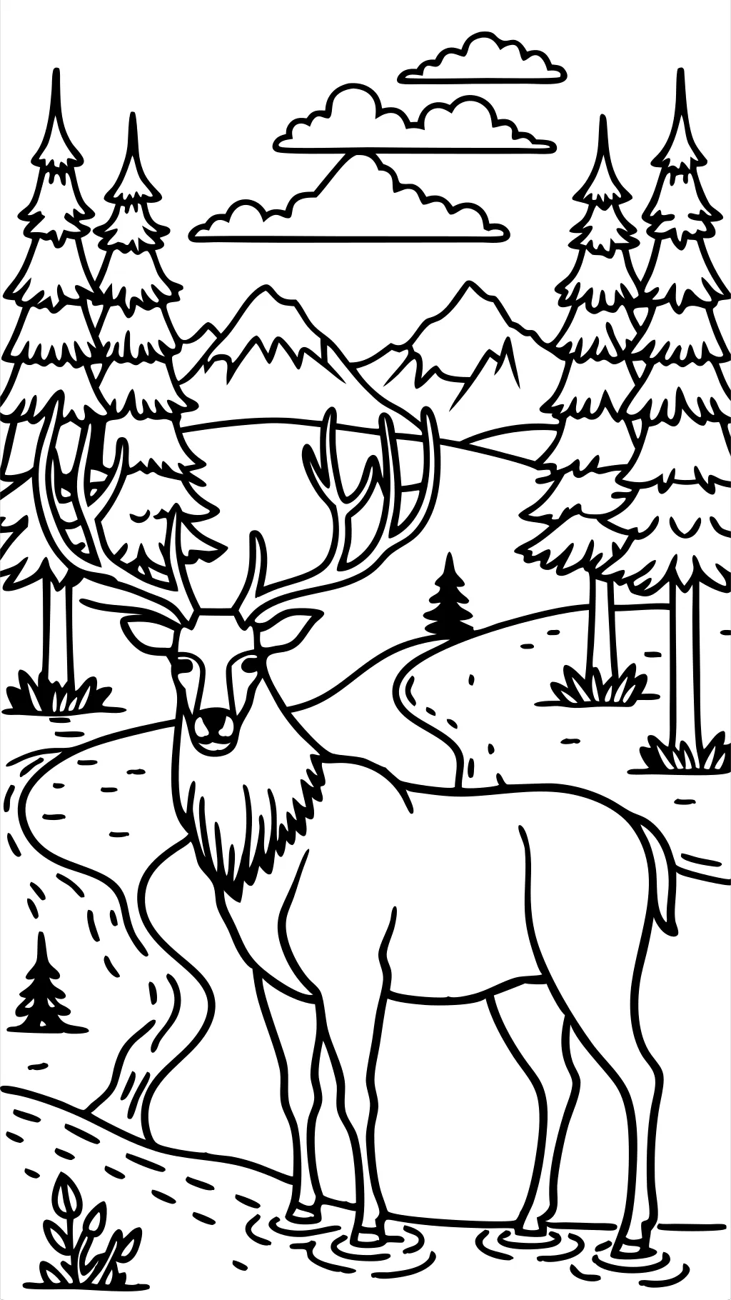 elk coloring pages